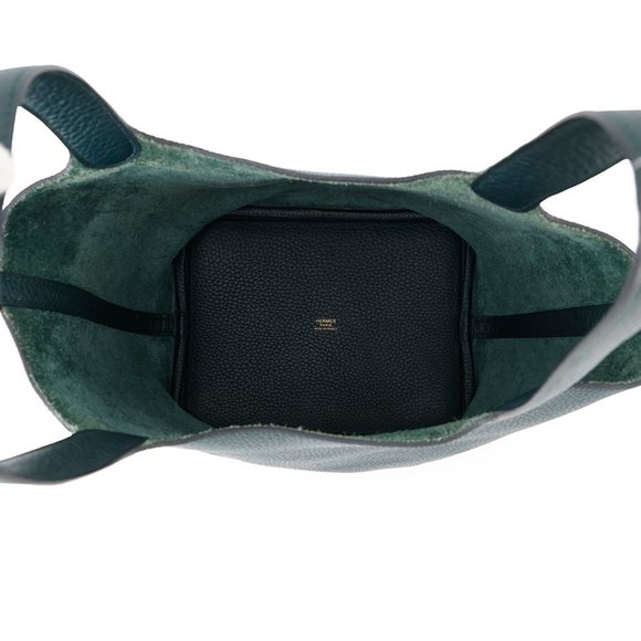 Hermes Hermès Picotin Lock MM Handbag, Vert Cypress, Taurillon Clemence, B Stamp - Picture 5 of 11